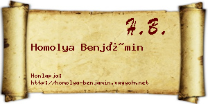 Homolya Benjámin névjegykártya