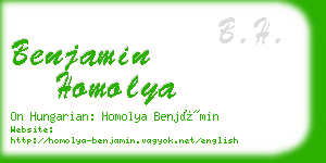 benjamin homolya business card